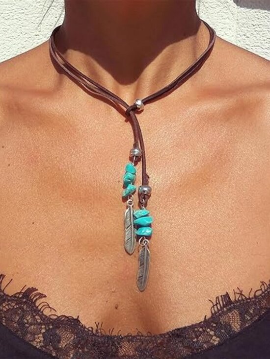 Jewelry - Women’s Boho Western Layered Choker Necklace | Cowgirl Country Concert Jewelry